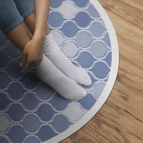 Tapis vinyle rond anti-rayure pour protéger le sol de la cuisine - 5