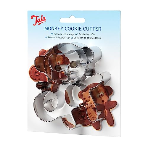 Tala Monkey Cookie Cutter, Detailed Biscuit Cutter for Baking Perfect for Fondant and Dough Stainless Steel Cutter