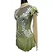 ZYDANC High Collar Figure Skating Training Dress with Applique Decal Artistic Gymnastics Leotards Skating Costume,Green,L