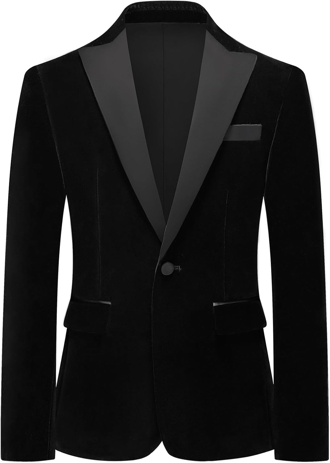 Lamgool Boys Velvet Suit Slim Fit 4 Piece Tuxedo Set with Blazer Jacket Dress Shirt Pant Bow Tie Kids Wedding Formal Outfit - Image 4