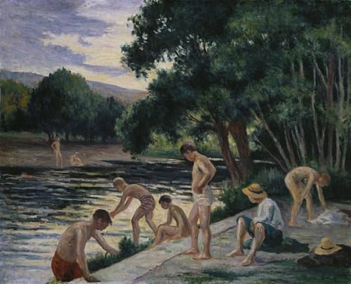 Toile abstraite Baigneuses Maximilien Luce - Peinture murale premium