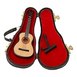 Modèle de Guitare en Bois Exquis, Ornement de Guitare Miniature avec Support, Parfait pour L’affichage de Collection, Montrez Votre Amour pour la Musique avec Style - Les Beatles, Paul McCartney, John Lennon, RIngo Starr, George Harrison