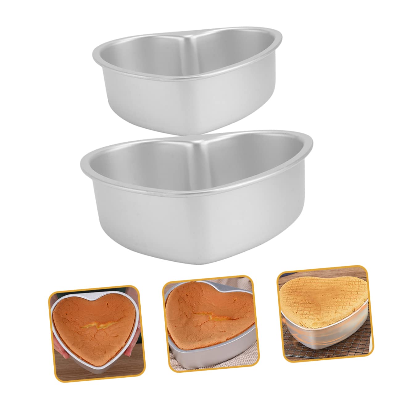 8 pièces moule à gâteau en forme de coeur moules à quiche en forme de coeur plateau à gâteau en aluminium moule à gâteau moule à gâteau moule à pain grillé moule à pizza en métal épaississement mousse