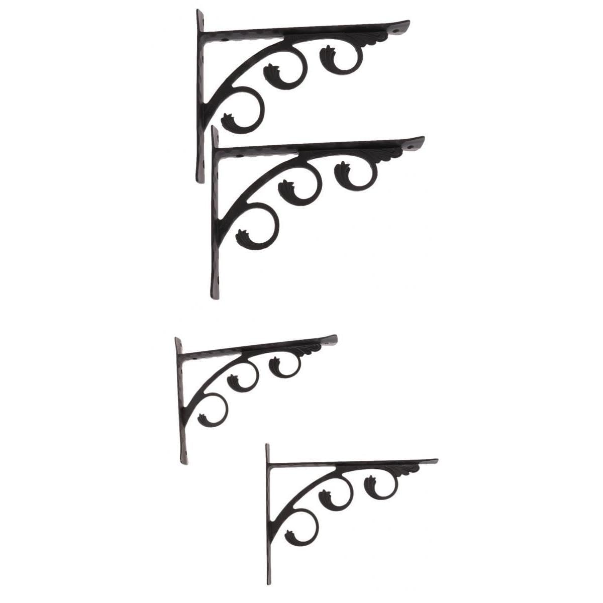 4X European Style L Shaped Wall Mounted Shelf Bracket Metal Hanging Holder-image-35