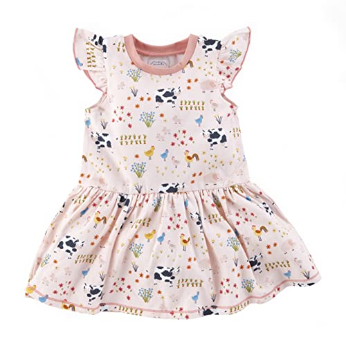 Mud Pie Baby Girls T Shirt Dress, Pink, Large | 4T-5T