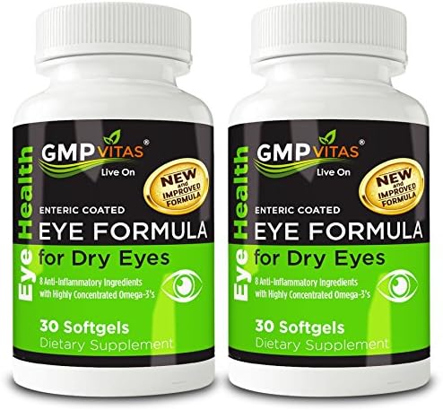 GMP Vitas Enteric Coated Eye Formula- High Potency Omega-3 Supplement with Lutein, Astaxanthin Hyaluronic Acid, Vitamin C and E (2)