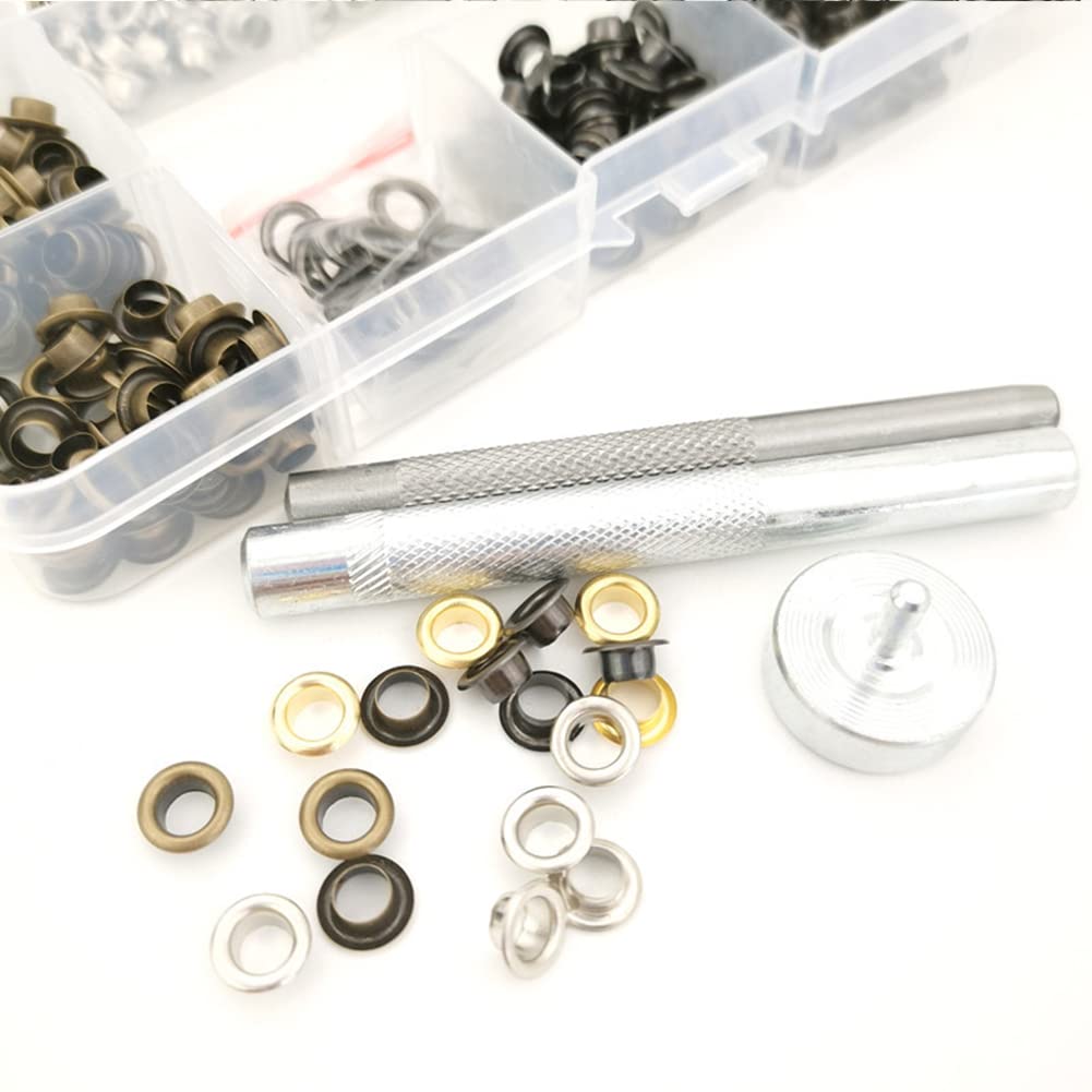 Magik 400-800 Pcs Set 3/16 in Grommet Tool Kit Eyelet Hole Plier Eyelet Punch Craft (800 Pcs Set)