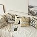 MIULEE Decorative Throw Pillow Cover Farmhouse Linen Pillowcase You are My Sunshine&You Make Me Happy Printed Spring Cushion Cover for Fall Couch Living Room Sofa 18 x 18 Inch 45 x 45 Cm
