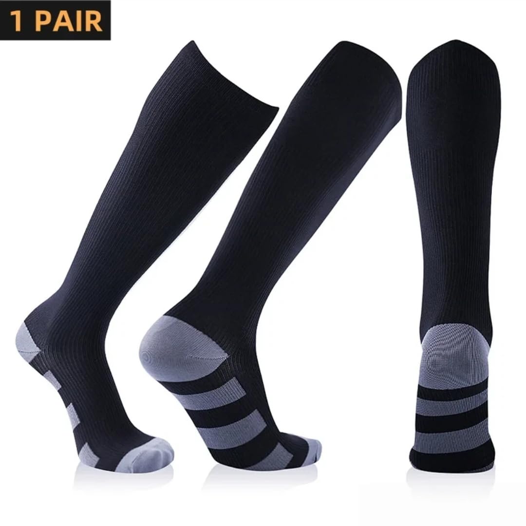 Calzini a compressione in nylon di cotone | Calcio multicolor di dimensioni multiple