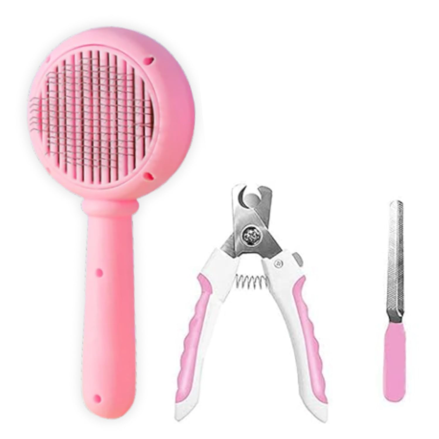 PSK PET MART 3 in 1 Self Cleaning Slicker Brush with Nail Clipper and Trimmer Set,Cleaning Grooming Comb-Quick Clippers-Free Nail File-for Dogs and Cats- Professional Grooming Tool for Pets (B0CJJSHNZF) Amazon Price History, Amazon Price Tracker