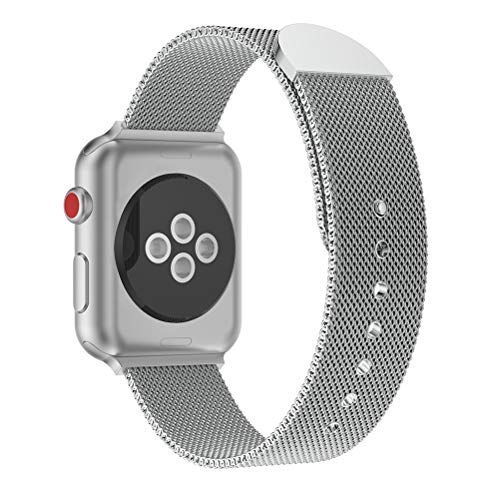 XIHAMA Correas Compatible con Apple Watch de 44 mm / 40mm / 42mm / 38mm, Correa de Acero Inoxidable para iWatch Serie 5 Serie 4 Serie 3 Serie 2 Serie 1 (38mm/40mm-S, Plata)