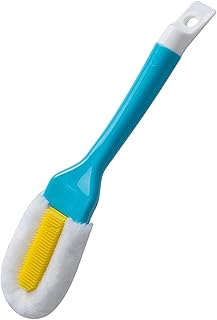 [P Prettyia] クリーニングシューズブラシハンギングスクラバーブラシハンドグリップトラベル, 青い