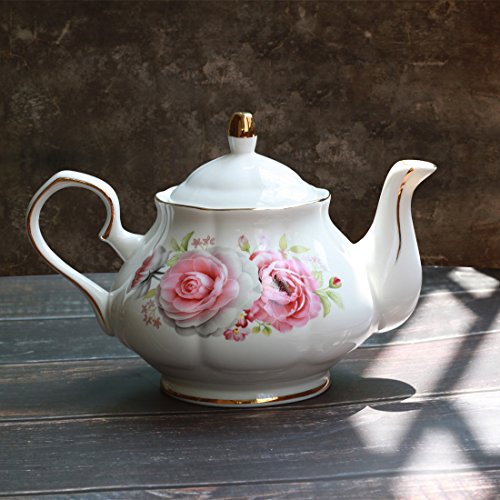 Jomop Teapot Handmade Ceramic Flowers (Rose) #TOP1