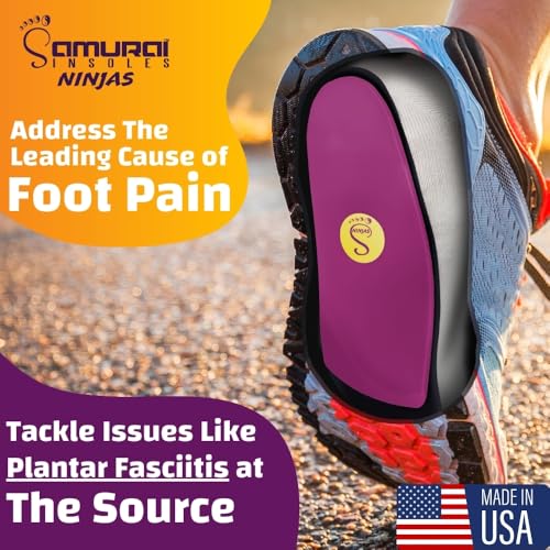 Samurai Insoles Ninjas Plantar Fasciitis Relief Arch Support Shoe Insoles - Podiatrist Designed, Orthotic Lab Made in The USA2
