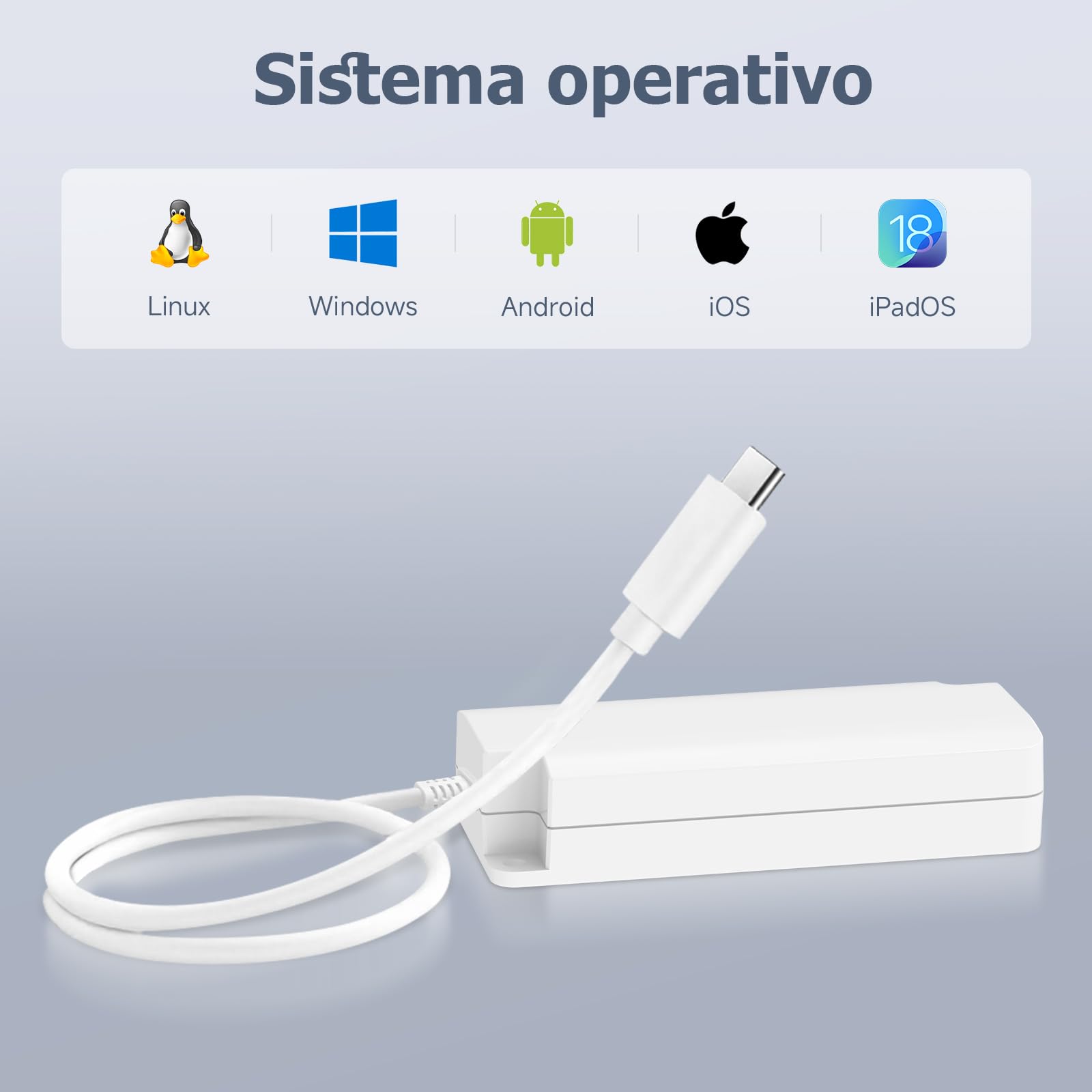 PROCET Convertidor PoE a USB-C - Adaptador Gigabit 10/100/1000Mbps, Salida 5V 2A 10W, IEEE802.3af/at Compatible Con Tablet/iPad