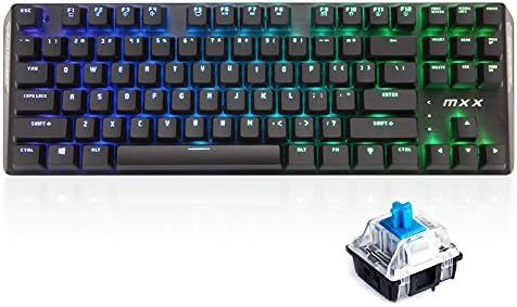 MXX Chroma RGB Backlight Gaming Mechanical Keyboard - 87 Keys, Black Aluminum Cover, N-Key Rollover (Blue Switches)