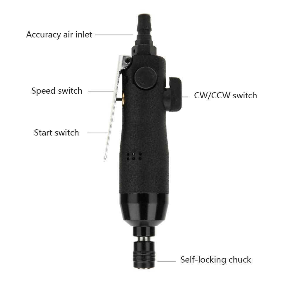 Ultimo cacciavite pneumatico Connettore rapido giapponese Struttura a doppio martello Cacciavite pneumatico 9000rpm Risparmio energetico YC-3015 5H Industriale con 3 punte per assemblaggio dom