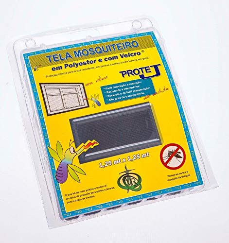 Tela Mosquiteiro Com Velcro Protej Cinza