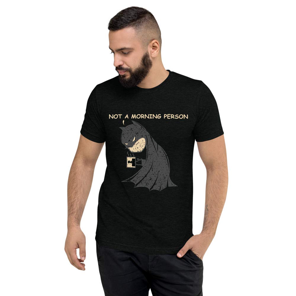 CRAXY STORE.COM Craxystore Graphic Printed Round Neck Half Sleeve Cotton T-Shirt for Men (Design- NOT A Morning Person)