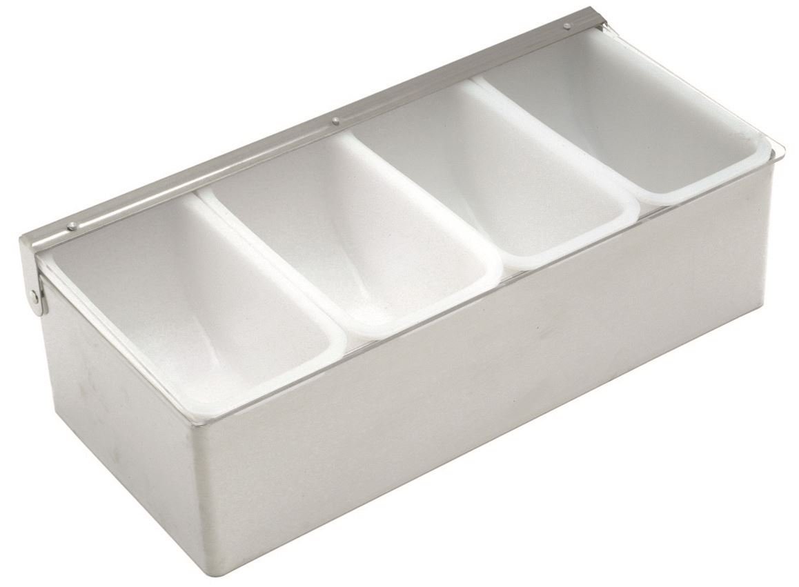 Genware NEV-014-5 Dispenser, Stainless Steel, 5 Compartment