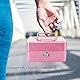 MOUMOUTEN Mini Safe Tresor, Tresor für Zuhause, Tragbares Abschließbares Bargeld Stahl mit Münztresor Sicherheitsbox mit 2 Schlüsseln,Tresor Feuerfest Wasserdicht (Rosa)