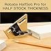 HALFSET PRO Precision Center Gauge – Instantly Find Exact Half Thickness of Wood Stock, Set Table Saw Blade, Dado & Router Bit Height Accurately – No Math, No Measuring Woodworking Tool