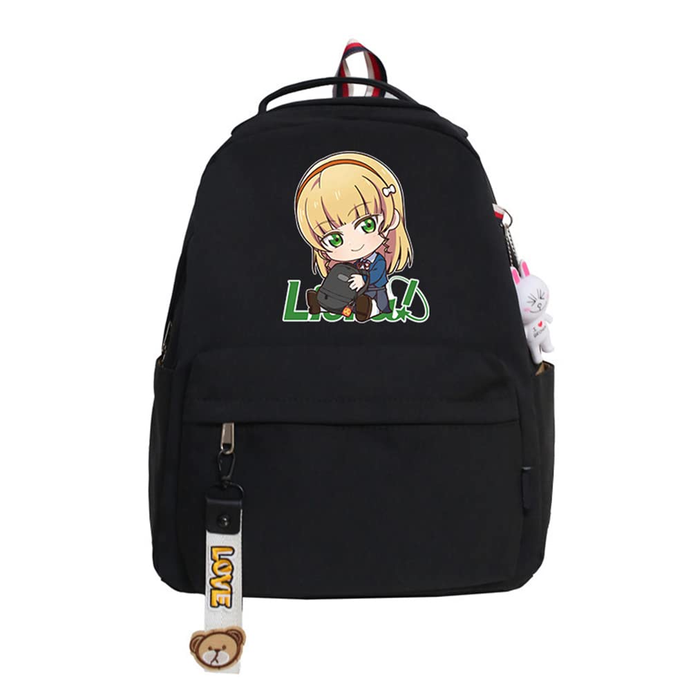 School Bags LoveLive!Superstar!! Heanna Sumire Printed, Backpack For Boys Girls, 16 Inch Laptop College Secondary School Bags, Pink Black Blue Green
