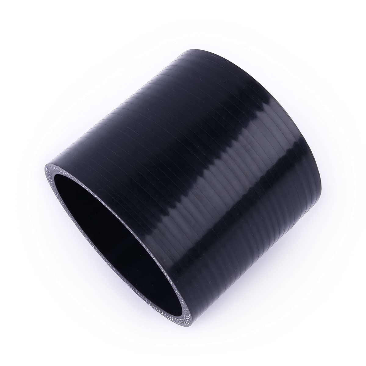 Silikonowy reduktor prosty wąż łączący, ID38, ID51, ID64, ID76, długość 3″ (76 mm), 4-warstwowe wzmocnione turbo/intercooler/rury dolotowe przemysłowe hydrauliczne (3 cale, czarny)
