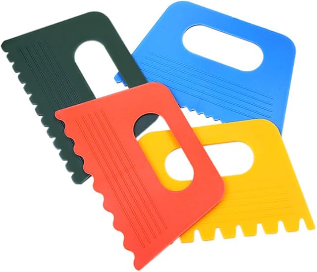 8 PCS Plastic Scraper Tools DIY Line Graffiti Tools Colored Plastic Paint Scrapers for Toddlers Kids Paint Crafts DIY Line Graffiti