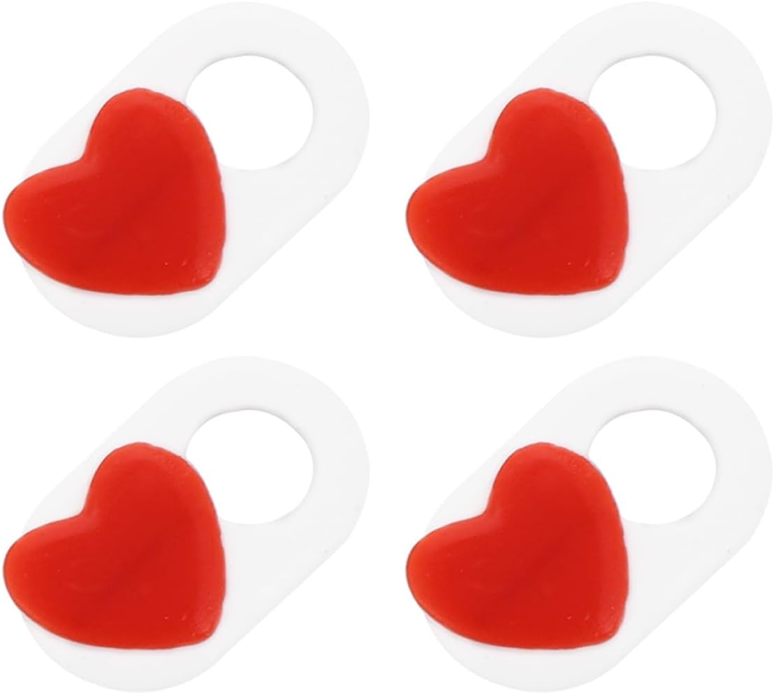 4pcs Webcam Cover Slide Privacy Lens Protector for Laptop Tablet Pc, Heart Design Camera Privacy Cover, Anti-Peeping Accessory for Work and Travel