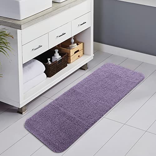 Image of Obsessions Ultra-Absorbent Quick-Dry Bath Runner | 1400 GSM Polyester | Soft, Non-Slip & Fast-Drying Bathroom Rug for Safety & Comfort | 60 x 150 cm | Mouve
