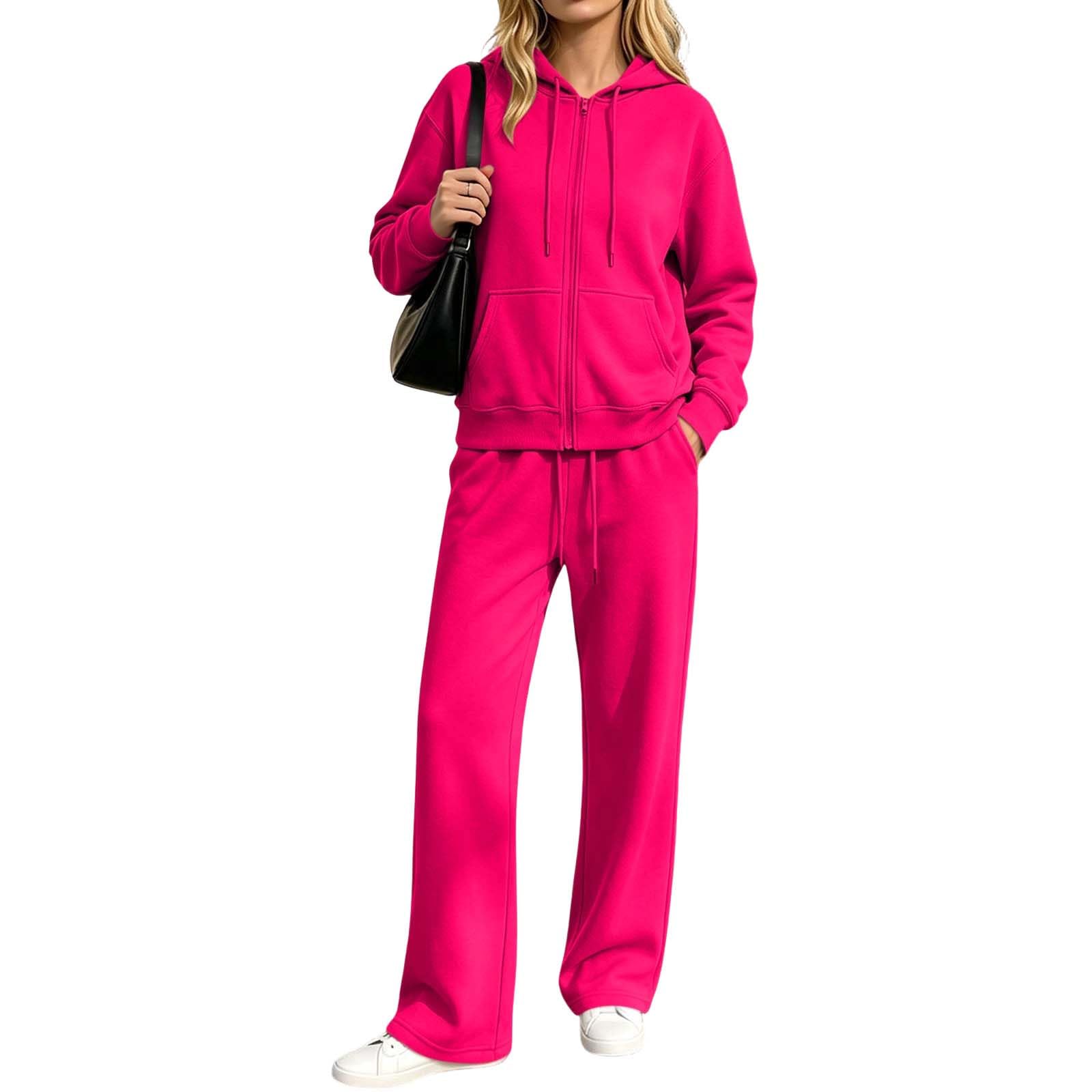 Conjunto Deportivo Mujer,Chandal Mujer de Manga Larga y Pantalón Ancho