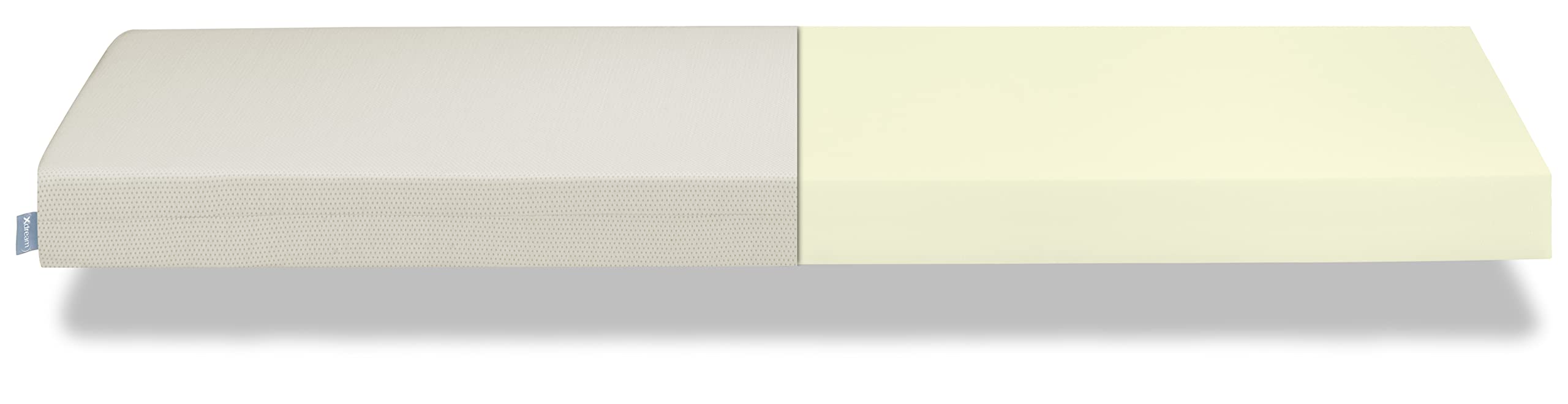 XDREAM Pure Cotton | Matelas orthopédique en mousse à froid 7 zones avec housse en tissu double de haute qualité | Idéal comme matelas de voyage et matelas d'invités | 10 cm de haut | Certifié