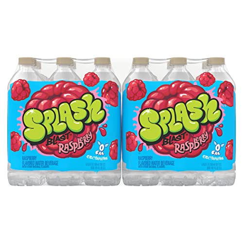 Splash Blast, Ras Flavored Water, Zero Sugar, with Electrolytes, 16.9 Fl Oz, 24 Pack