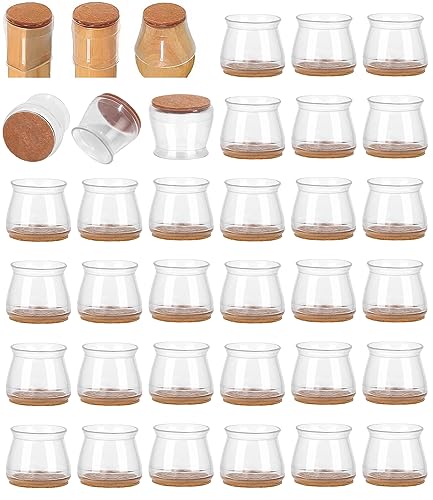 TIDEVAN Protector Patas Sillas,36 Protector Patas Sillas Silicona Silicona Protector Sillas Patas Protectores de Piso de Silla Mejorados de Silicona Protectores Piso con fieltro para Pata Mesa y Silla