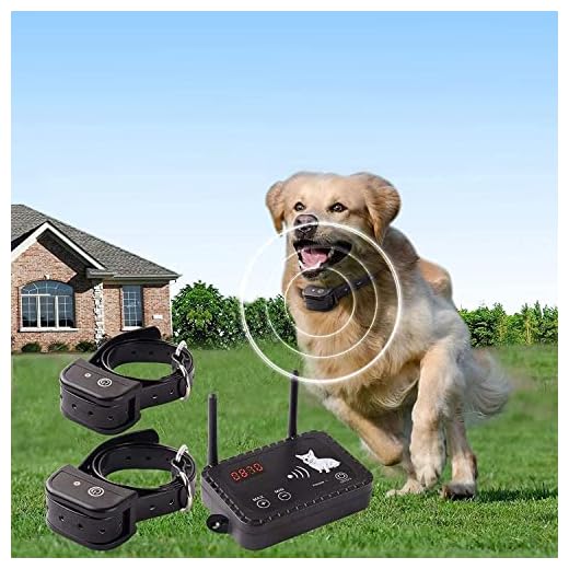 JUSTPET Wireless Dog Fence Electric Pet Containment System, Adjustable Control Range 100 to 990 Feet, Safe Effective No Randomly Over Correction, Rechargeable Waterproof Collar Receiver