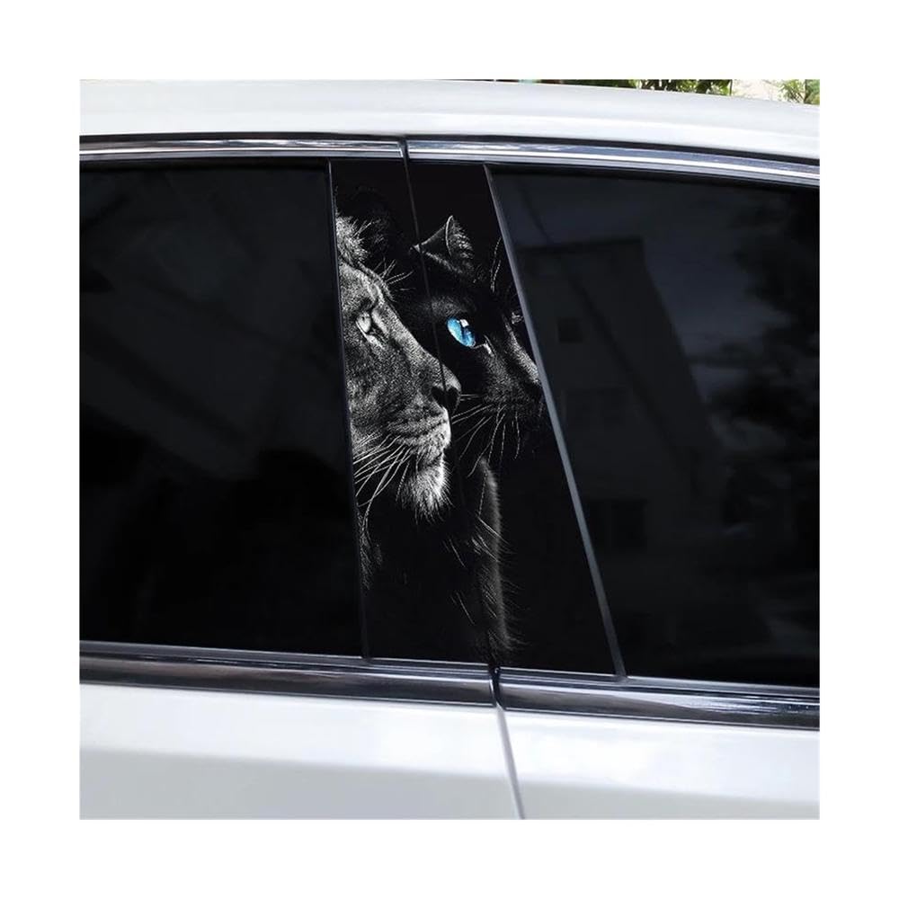 Body Parts 2pcs Tiger Animal Car B Pillar Waterproof Decal(I)