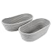 Juvale 2-Pack Knitted Cotton Storage Baskets - Perfect for Storing Small Household Items, Pens or Snacks - Grey, 9.75 x 2.8 x 5 Inches