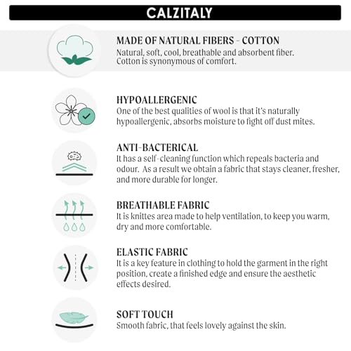 CALZITALY Cotton Tights | Soft & Warm Winter Pantyhose | 100 Den | S M L Xl | Made In Italy |4