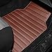 FH Group Floor Mats - Faux Leather Floor Mats for Cars, Universal Fit Automotive Floor Mats, All Purpose Car Floor Mats, PU Leather Protector Mat for Most Sedan, SUV, Truck Floor Mats Brown
