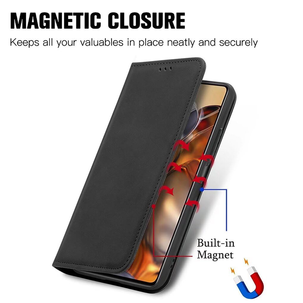 SEAHAI Cover Per Xiaomi Redmi A5 4G - Custodia Portafoglio In Pelle Con Blocco RFID, Supporto E Slot Carte - Rosso - 2