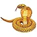 JESONN Realistic Giant Stuffed Animals Naja Nivea Cape Cobra Plush Toys Snake,98" Long,1PC
