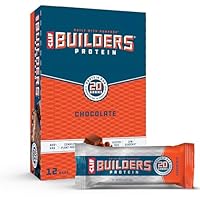 CLIF BUILDERS Protein Bars - Chocolate Flavor - 20g Plant Based Protein - Gluten Free - Non-GMO - Low Glycemic - No Artificial Sweeteners - 2.4 oz. (12 Pack)