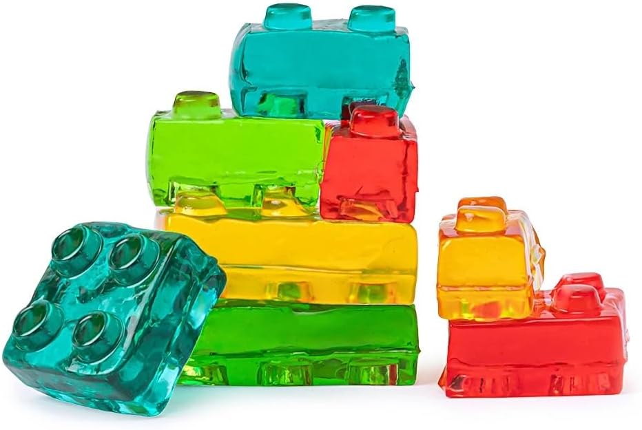 3D Gummy Building Blocks - Rainbow Gummy Candy - Blocks Gummies (1, Pounds)