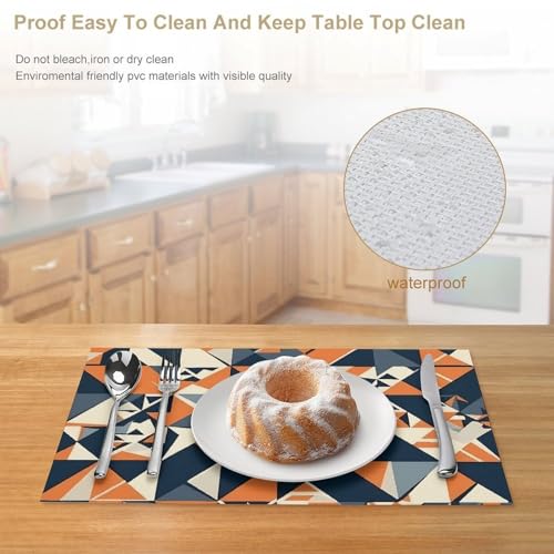 Sets de table en PVC antidérapants imperméables pour table de cuisine - 5