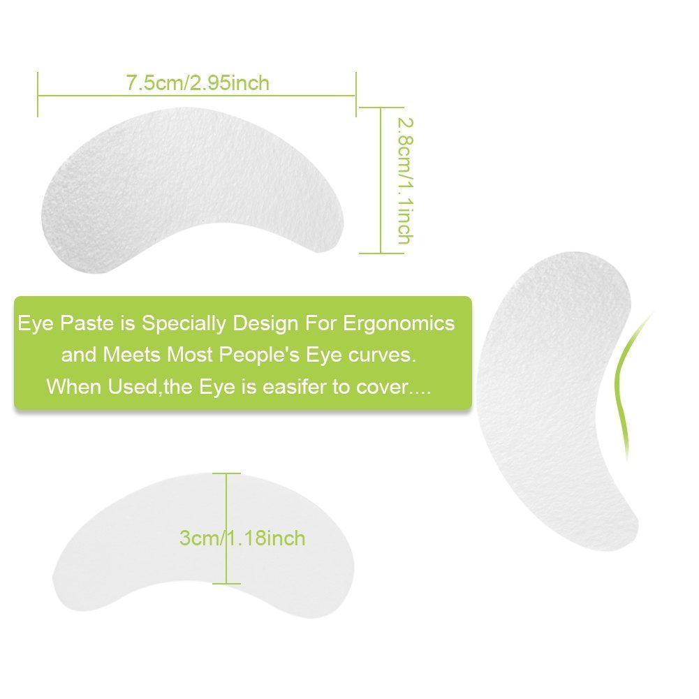100 pares de parches de gel para ojos, almohadillas de gel de ojos sin pelusa para extensión de pestañas, herramienta de belleza de máscara de ojos (niña) 7