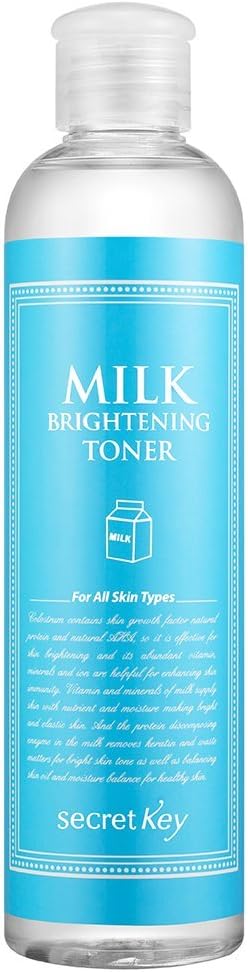 SECRET KEY Milk Brightening Toner 248ml - Skin Oil & Moisture Balance, Milk Protein & Rice