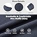 DEHORU 3 Pack Mens' Waffle Shirts Long Sleeve Shirt Regular Fit Casual T-Shirt Crewneck Lightweight Pullover (BKDGKA L)