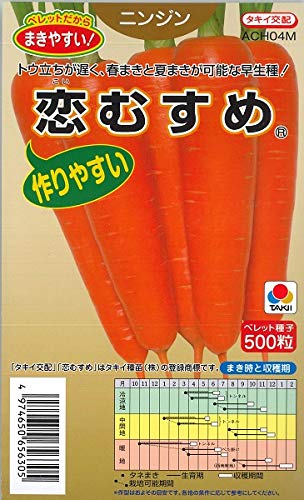 【種子】ニンジン 恋むすめ ペレット500粒