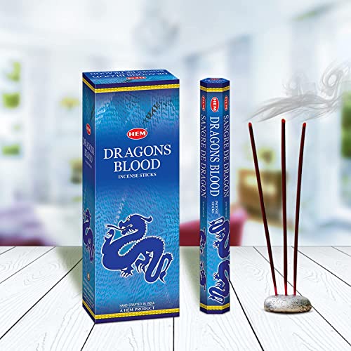 Hem Dragons Blood Blue Incense Sticks | Natural, Pure House & Flower Powder | Aromatherapy Incense For Air Purifier, Cleanness The Aura & Relieving Stress | Gift Set, 120 Count (Pack Of 1) #TOP5
